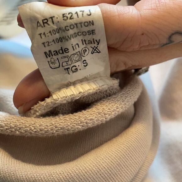 Gabriella Ragni vneck sweater blush pink with viscose cut out back size small - Picture 4 of 5